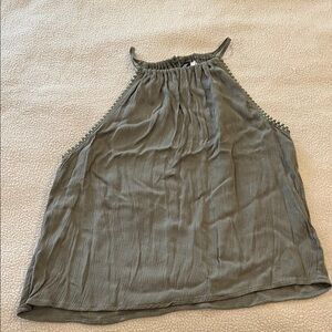 H&M Olive Green Halter Neck Blouse